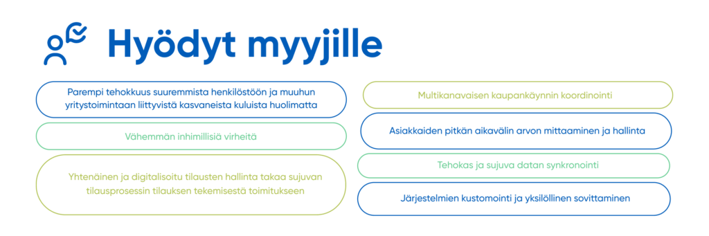 Hyödyt myyjille